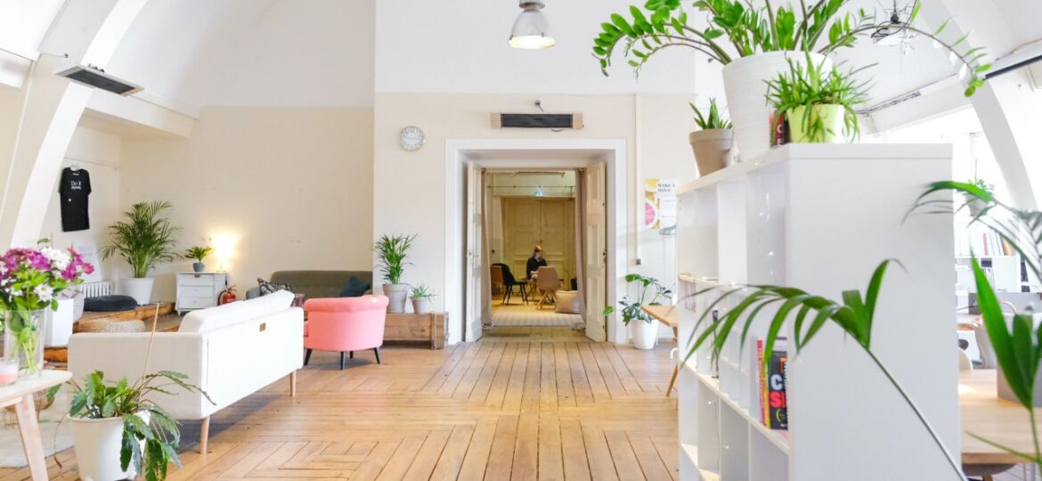 white-pink-green-coworking-space